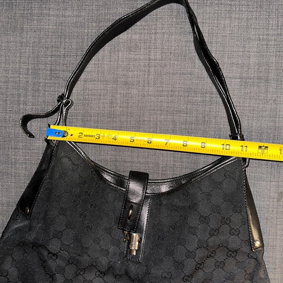 Gucci Jackie large hobo bag black with silver buckle - Picture 4 of 12